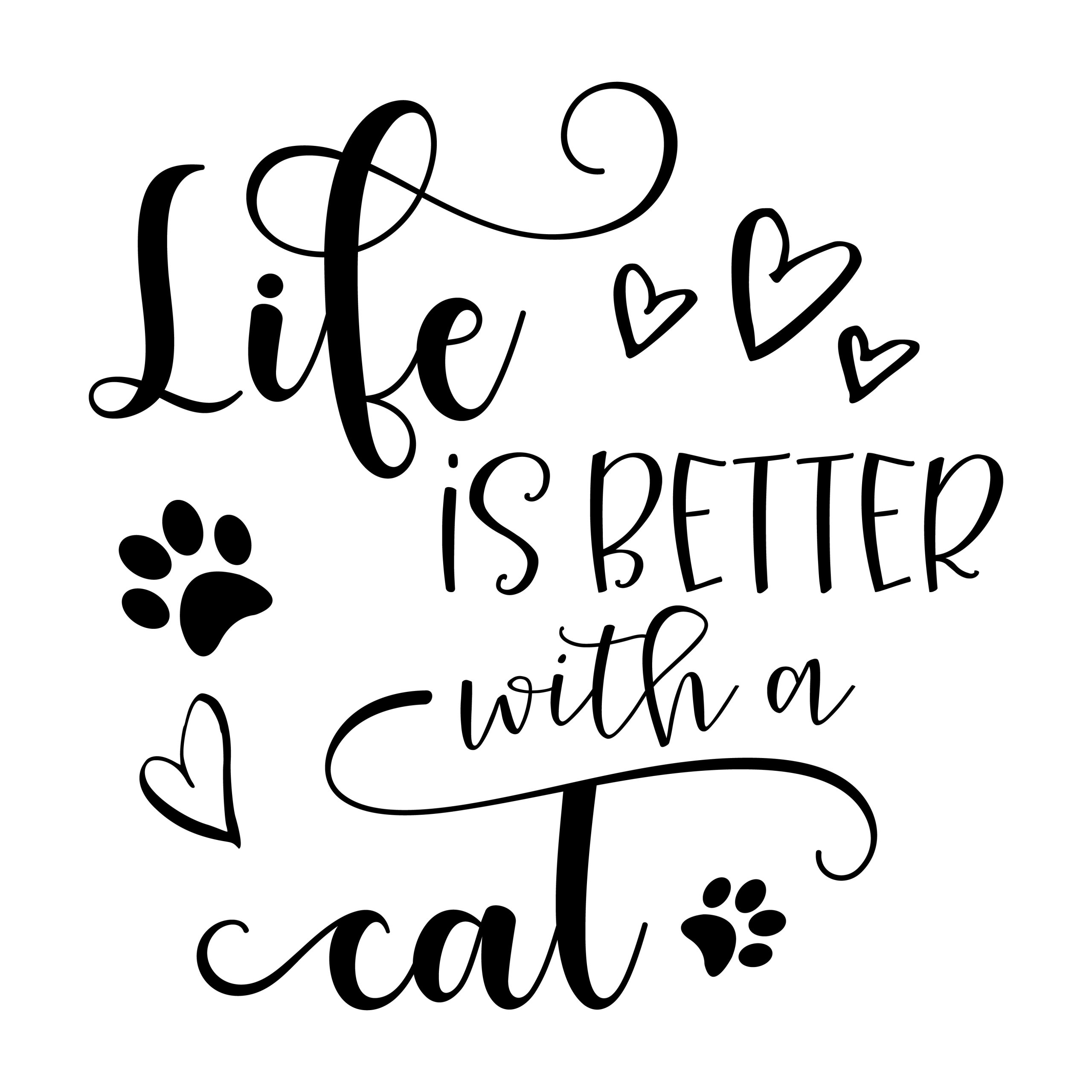 AH353 - Life is Better with a Cat | The Painted Bench Hamilton