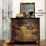 50% off - Mint Decoupage Papers
