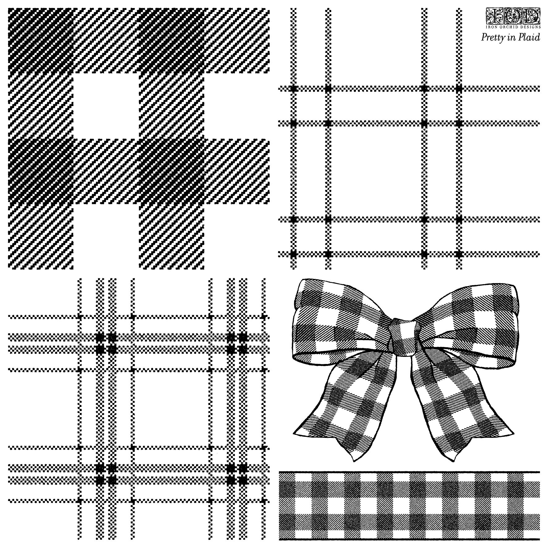 Stamps pretty in plaid the painted bench hamilton
